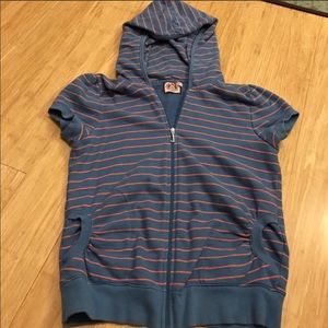 Juicy couture short sleeve zip up hoodie